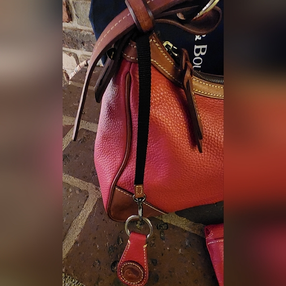 Dooney & Bourke, Harrison Hobo, Red & Brown - Picture 3 of 9